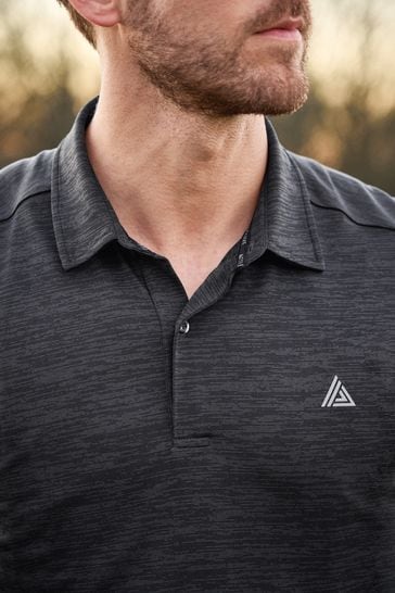 Charcoal Grey Active Golf Polo Shirt