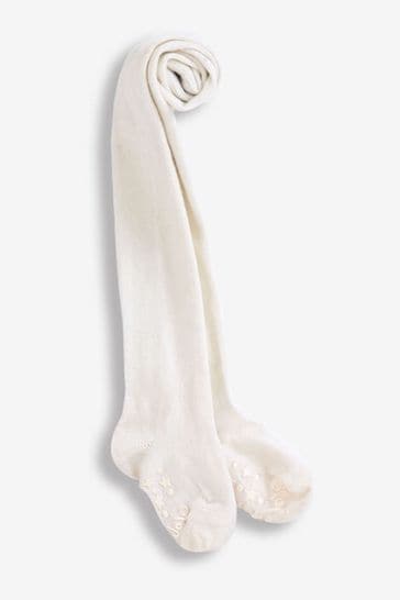 Medias lisas de color crema de algodón de JoJo Maman Bébé