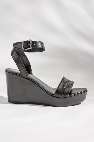 Black comfort wedges cheap