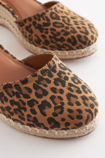 Wide fit leopard print wedges shop