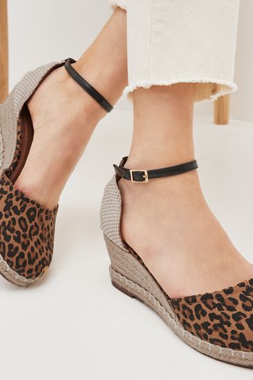 Animal Print Regular Wide Fit Forever Comfort Closed Toe Wedges