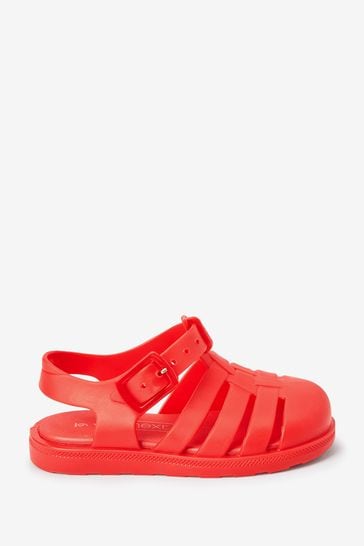 Red jelly shoes clearance