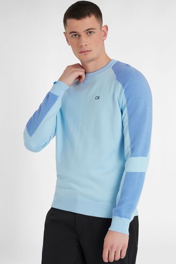 Calvin Klein Golf Blue Veleto Crew Neck Sweater
