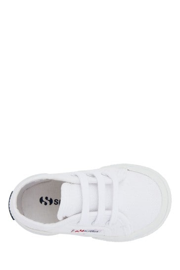 Buy Superga White 2750 Bebj Baby Classic Lace Up Trainers from