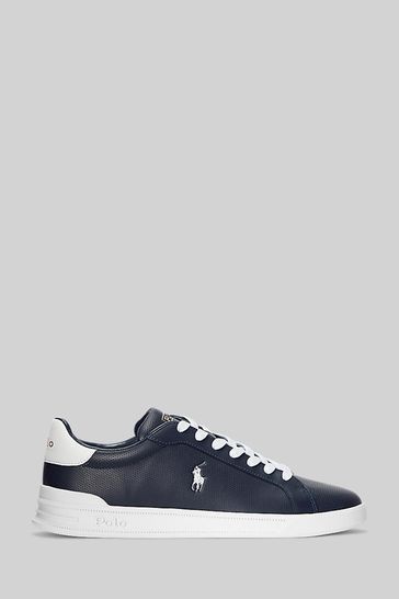 Polo Ralph Lauren Heritage Court Perforated Leather Logo Trainers
