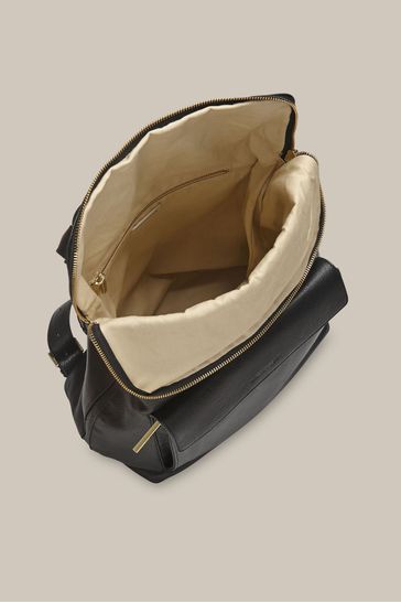 Whistles black leather backpack online