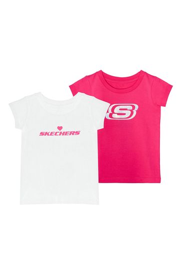 Skechers Pink Essential T-Shirt 2 Pack