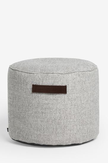 Buy Dove Grey Pouffe With Handles from Next Kuwait