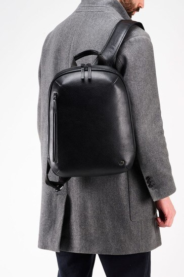 Buy OSPREY LONDON Black Grainy Hide 