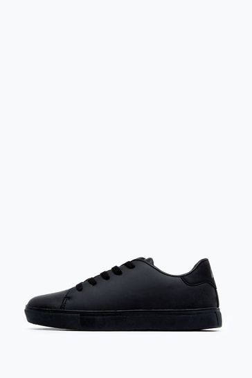 Hype. Kids Black Court Trainers