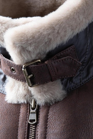 Sheepskin flight jacket on sale