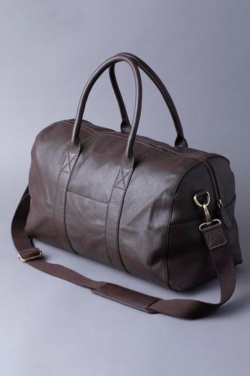 Lakeland Leather Scarsdale Leather Holdall In Brown