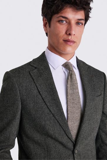 激安通販サイト 人気 MOSS Buy Pine Suit Herringbone Pine Fit Tailored Green トップス