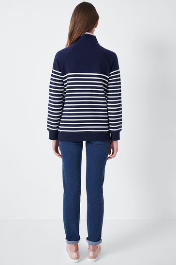 Buy Crew Clothing Company Blue Half Zip Sweatshirt from Next