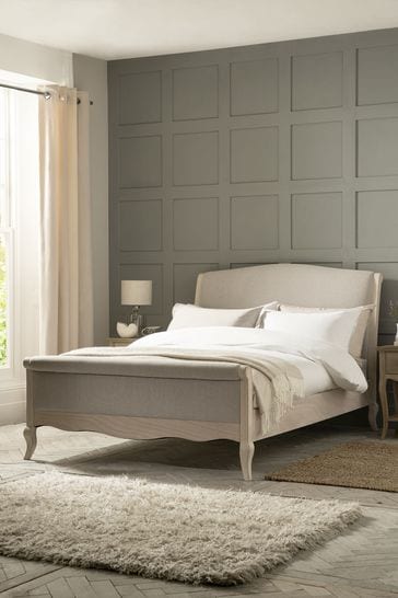 Light wash wood bed frame hotsell