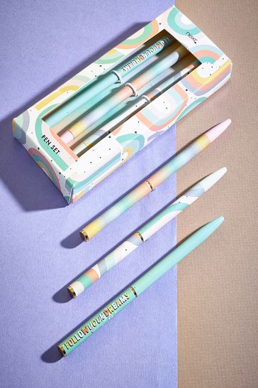 3 Pack Multi Set of 3 Rainbow Pen Set