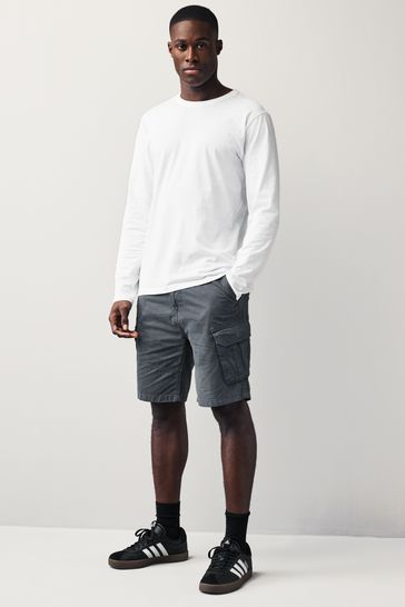 Buy Blue Cotton Cargo Shorts from Next Hungary