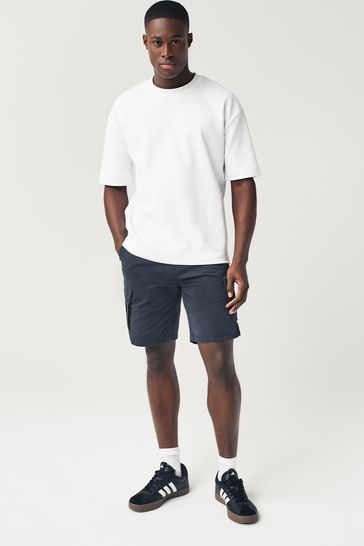 Buy Navy Blue Cotton Cargo Shorts from Next Germany