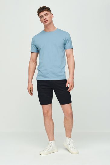 Black skinny chino shorts shop