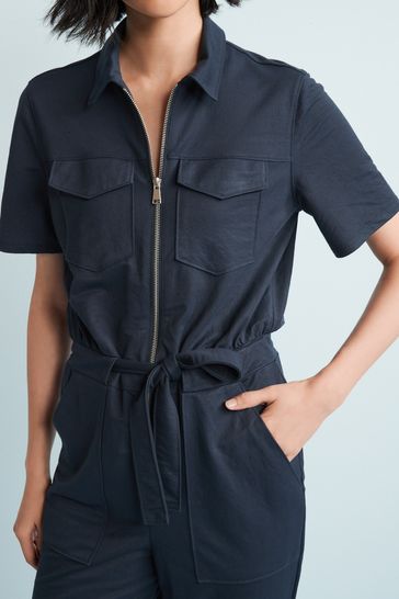 Navy blue utility jumpsuit store