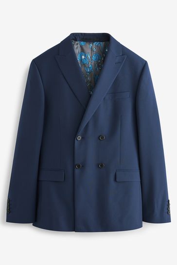 Buy Bright Blue Double Breasted Suit Jacket from Next Germany