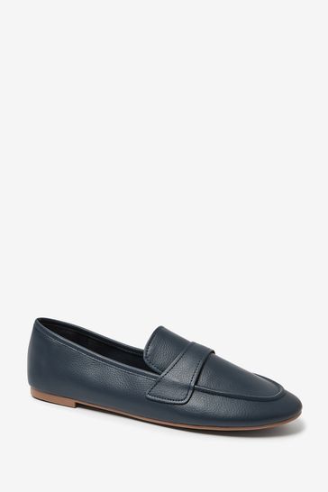 Navy Blue Regular Wide Fit Forever Comfort Slim Sole Loafers