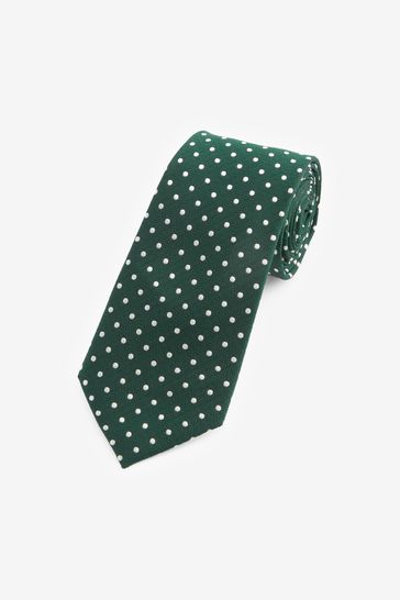 Green Polka Dot Pattern Tie