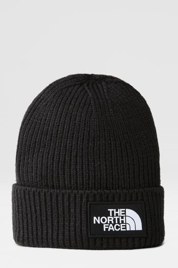 The North Face Kids Black Box Logo Cuffed Beanie