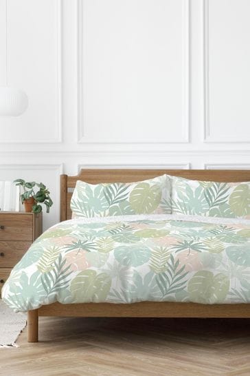 Copenhagen Home Green Tropical Duvet Cover and Pillowcase Set