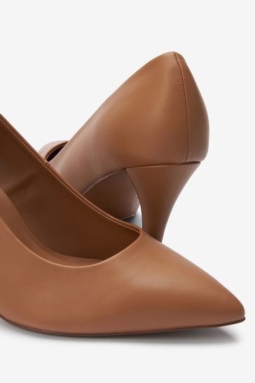 Camel Extra Wide Fit Forever Comfort Mid Heel Court Shoes