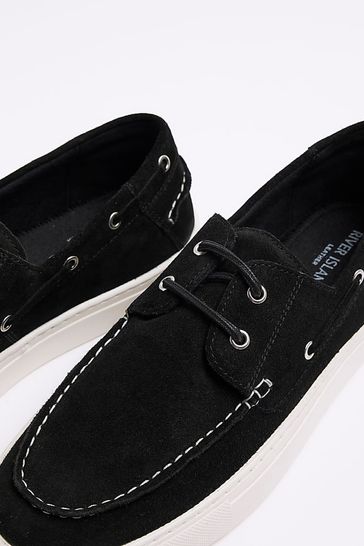 River island black suede shoes deals