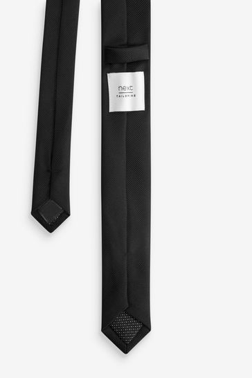 Black Skinny Twill Tie