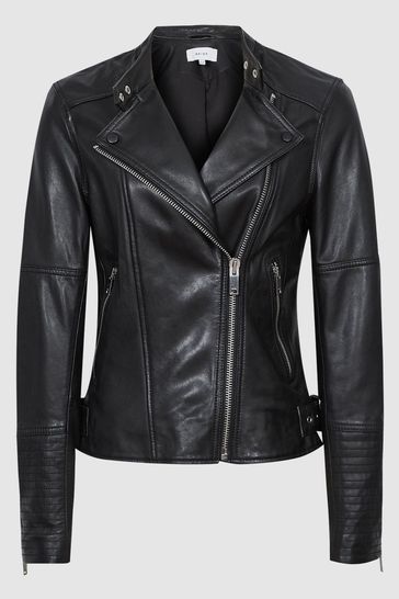 Buy Reiss Tallis Leather Biker Jacket from Next Germany