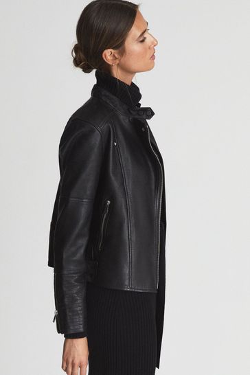 Buy Reiss Tallis Leather Biker Jacket from Next USA
