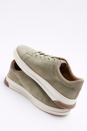 Buy River Island Green Suede Heel Clip Trainers from Next Netherlands