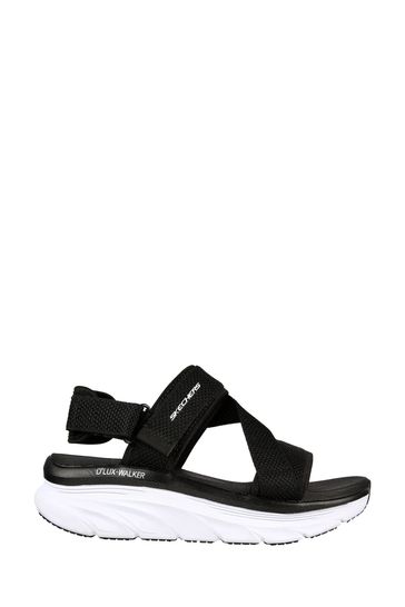 Skechers Black D'Lux Walker Kind Mind Womens Sandals