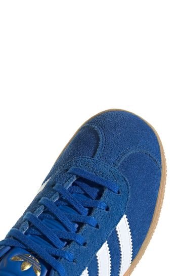 Blue adidas gazelle sales trainers