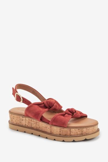 Buy Orange Regular Wide Fit Forever Comfort Double Knot Flatform