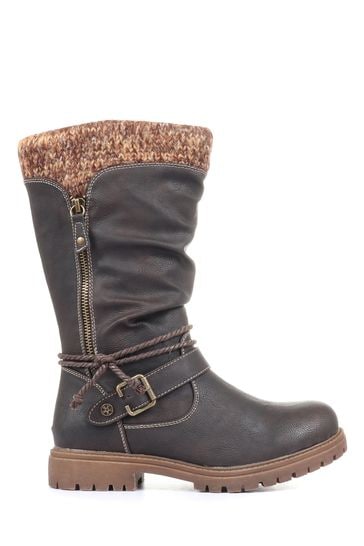 Pavers Womens Wide Fit Casual Mid Calf Boots