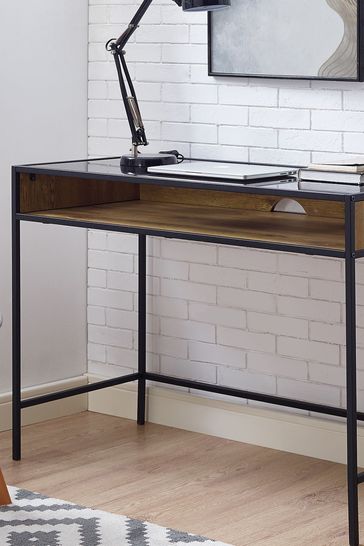 Banbury Designs 42" Desk with Wood Shelf
