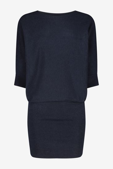 Phase Eight Blue Becca Batwing Knitted Dress