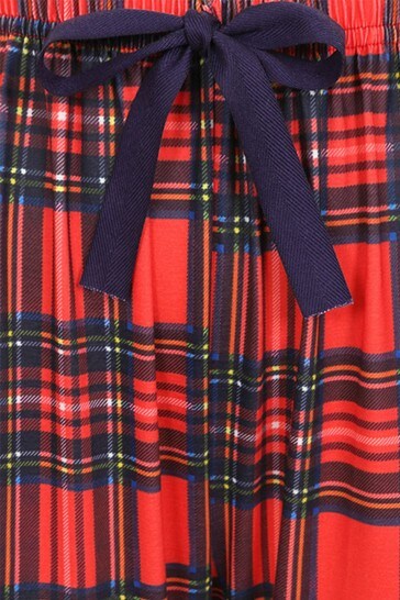 Buy Hot Squash Red Tartan Jersey Womens Pyjama Set from Next