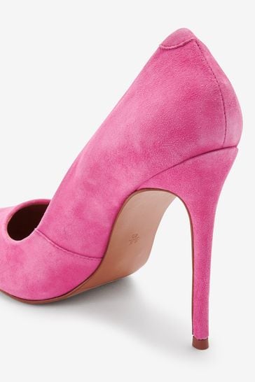 Pink leather outlet court shoes