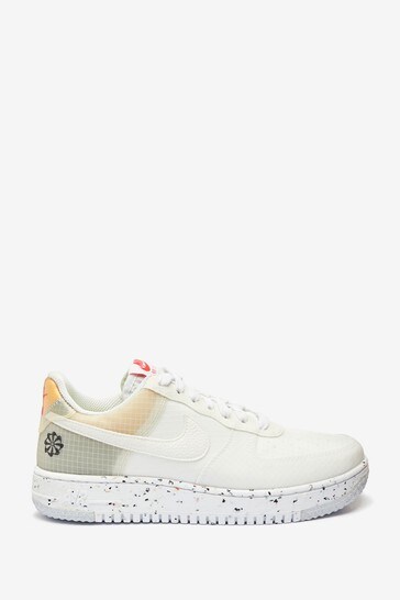 Nike White Air Force 1 Crater Trainers