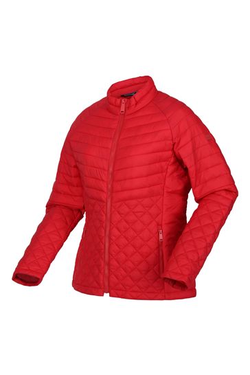 Ladies red top quilted jacket