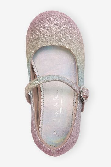Buy Pastel Pink Rainbow Glitter Standard Fit F Mary Jane