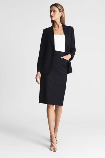 Black pencil online skirt and jacket
