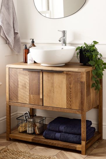 Buy Natural Bronx Vanity Unit Under Sink Storage Unit from the Next UK online shop