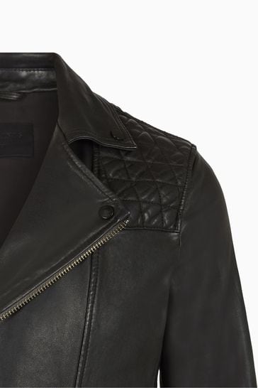 Buy All Saints Blue Conroy Leather Biker Jacket from Next Luxembourg