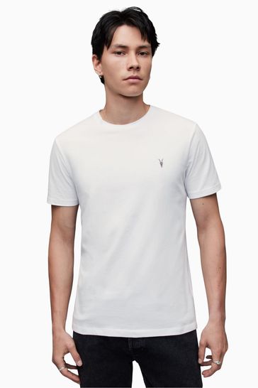 AllSaints White Brace Short-Sleeve Crew T-Shirt